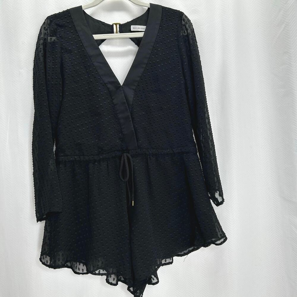 Bec + Bridge NYX black romper play suit 4 deep plunge night out event festival